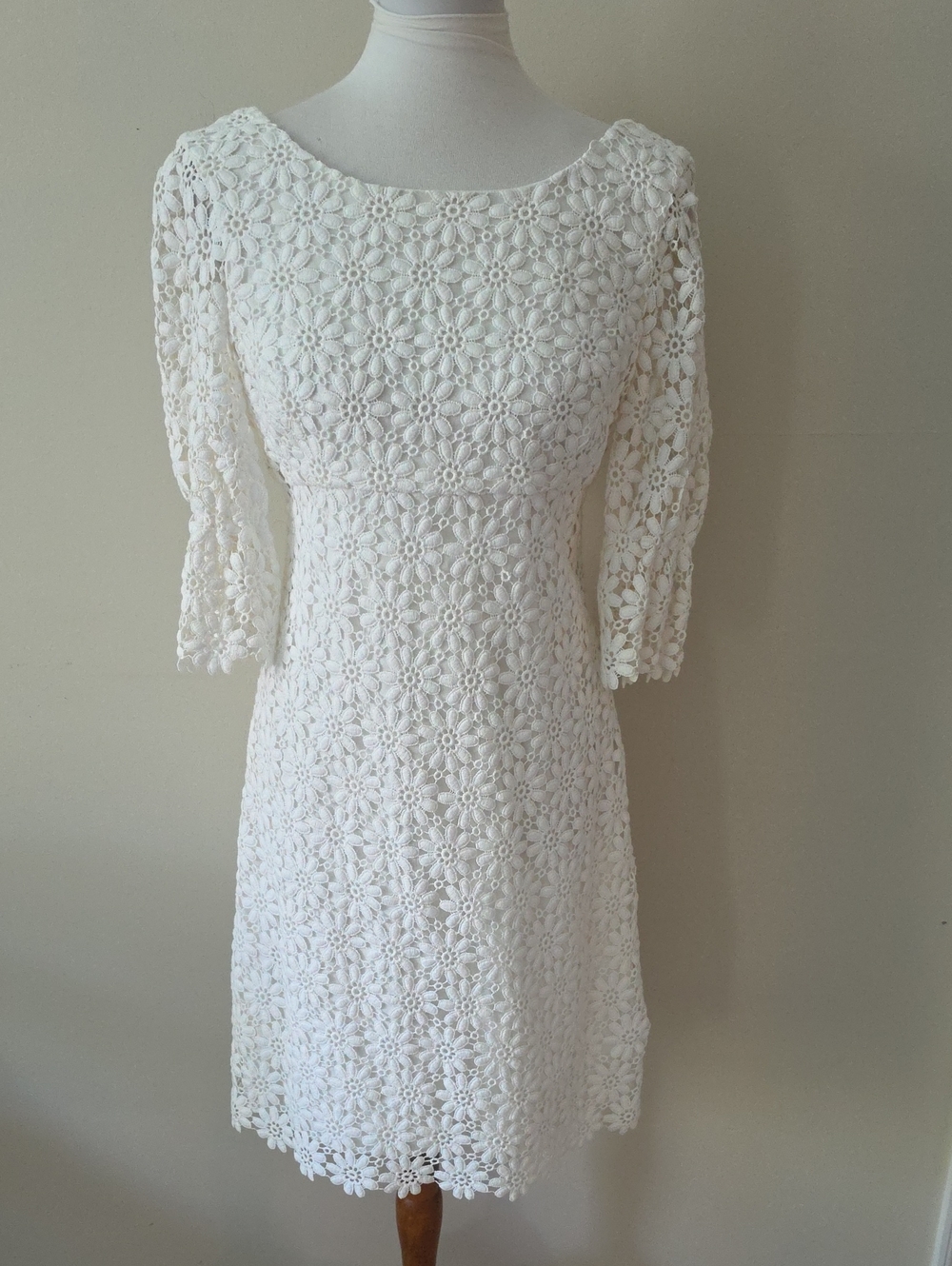 Lilly Pulitzer Elegant White Crochet Lace Sheath Dress